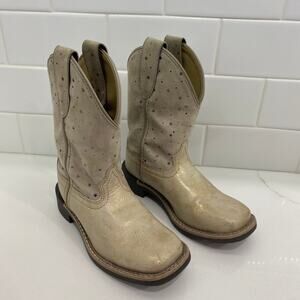 girls western boots‎ cream size 11